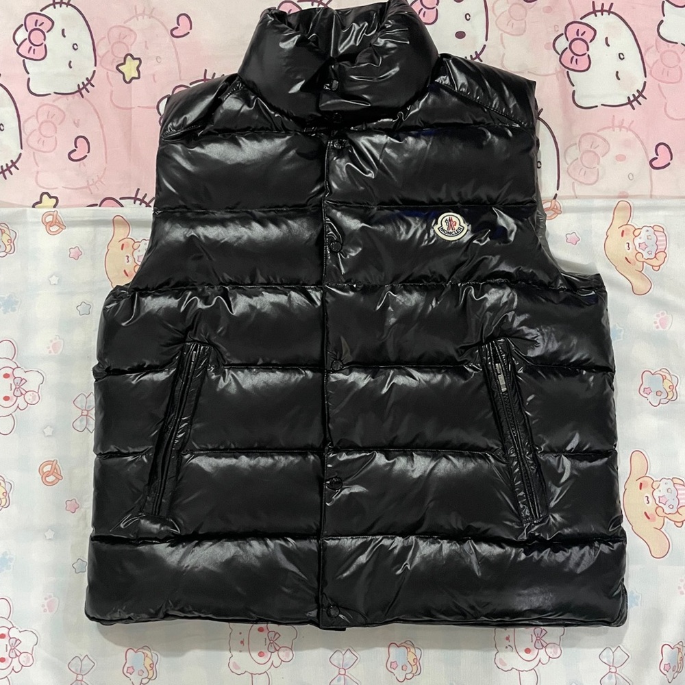 Moncler Shiny Black Quilted Down Vest